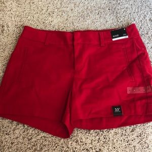 Red Twill Shorts